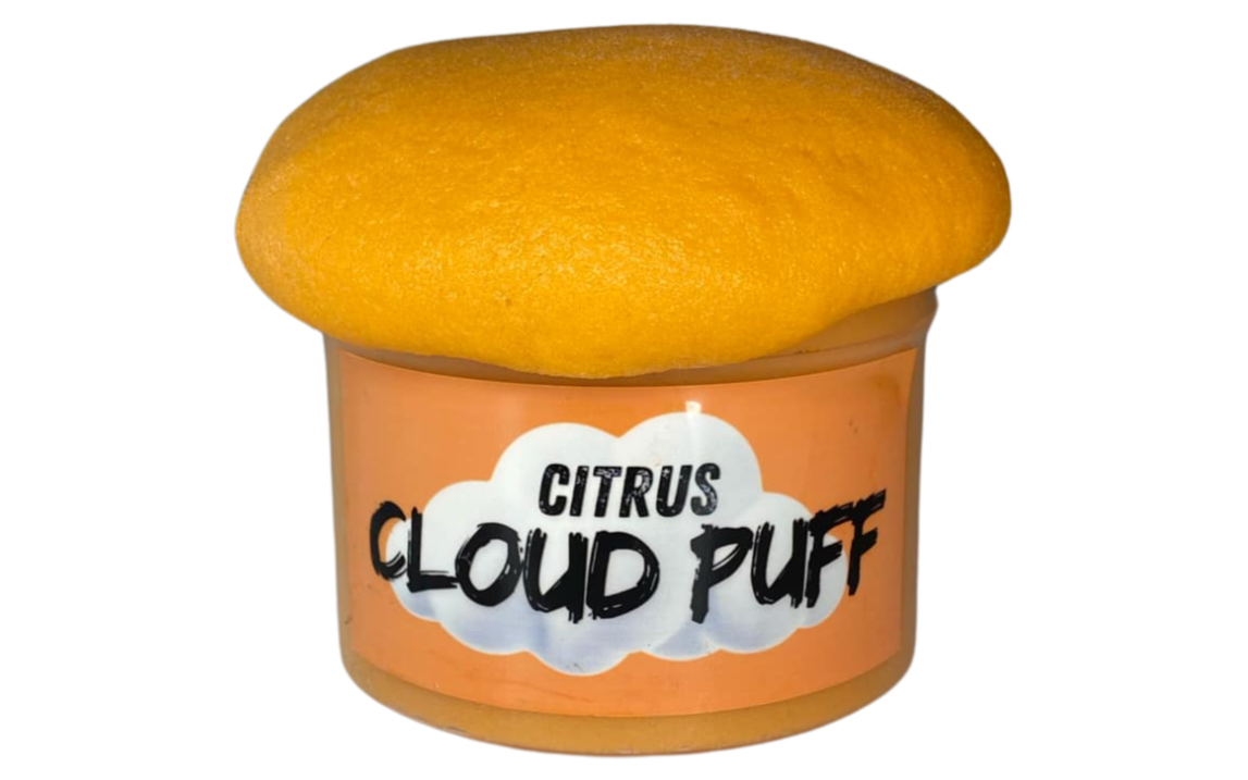 🍊☁️ Citrus Cloud Puff – Scented Cloud Slime w/ Charm