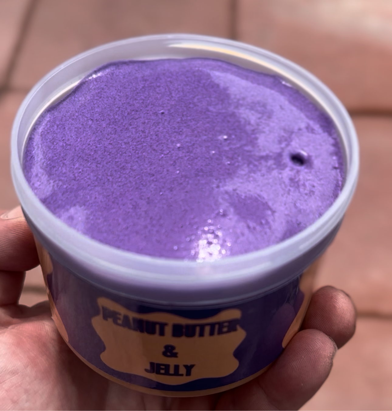 New! 🥜 Peanut Butter & Jelly – Scented Duo Slime w/ Charm
