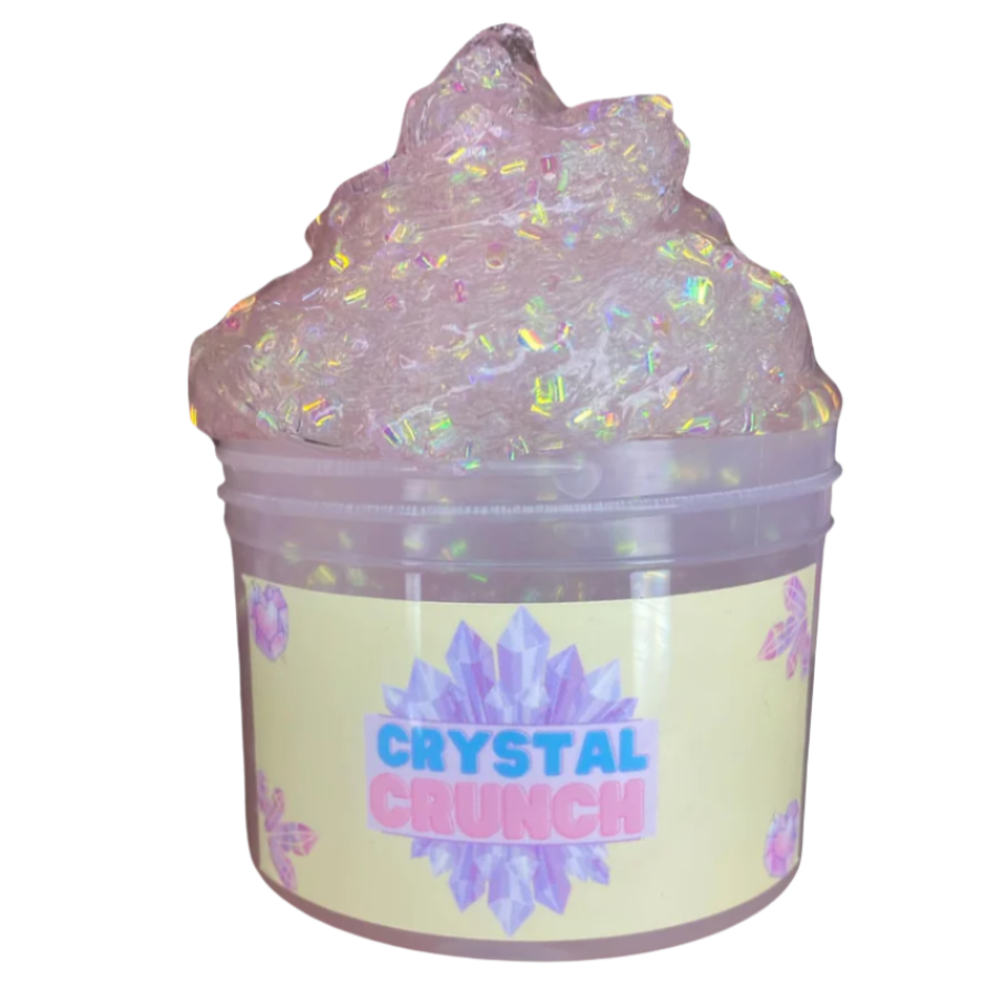 ❄️✨ Crystal Crunch – Clear Bingsu Bead Slime w/ Charm