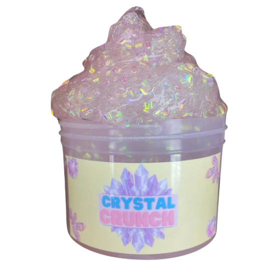 ❄️✨ Crystal Crunch – Clear Bingsu Bead Slime w/ Charm
