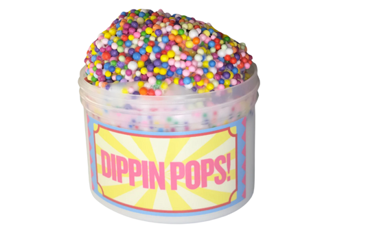 🍭🎉 Dippin’ Pops – Scented Clay & Cloud Cream Slime w/ Charm