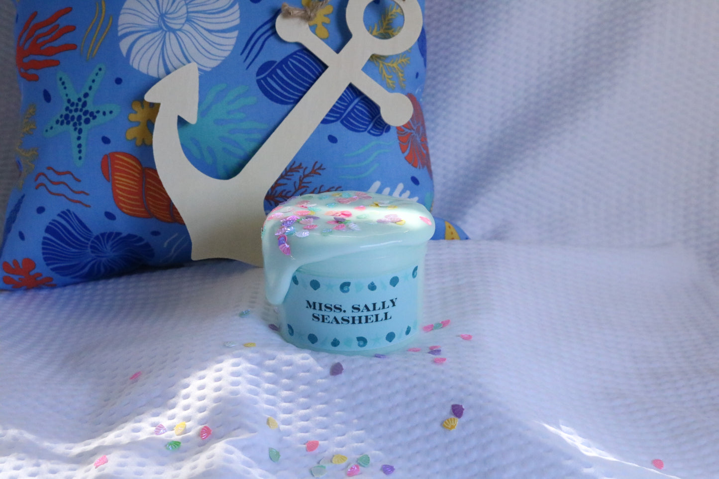 🐚🌸 Miss Sally Seashell – Scented Clay & Cloud Slime w/ Charm