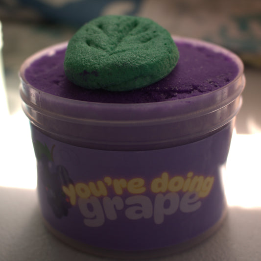 🍇💜 You’re Doing Grape – Scented Butter Slime w/ Charm