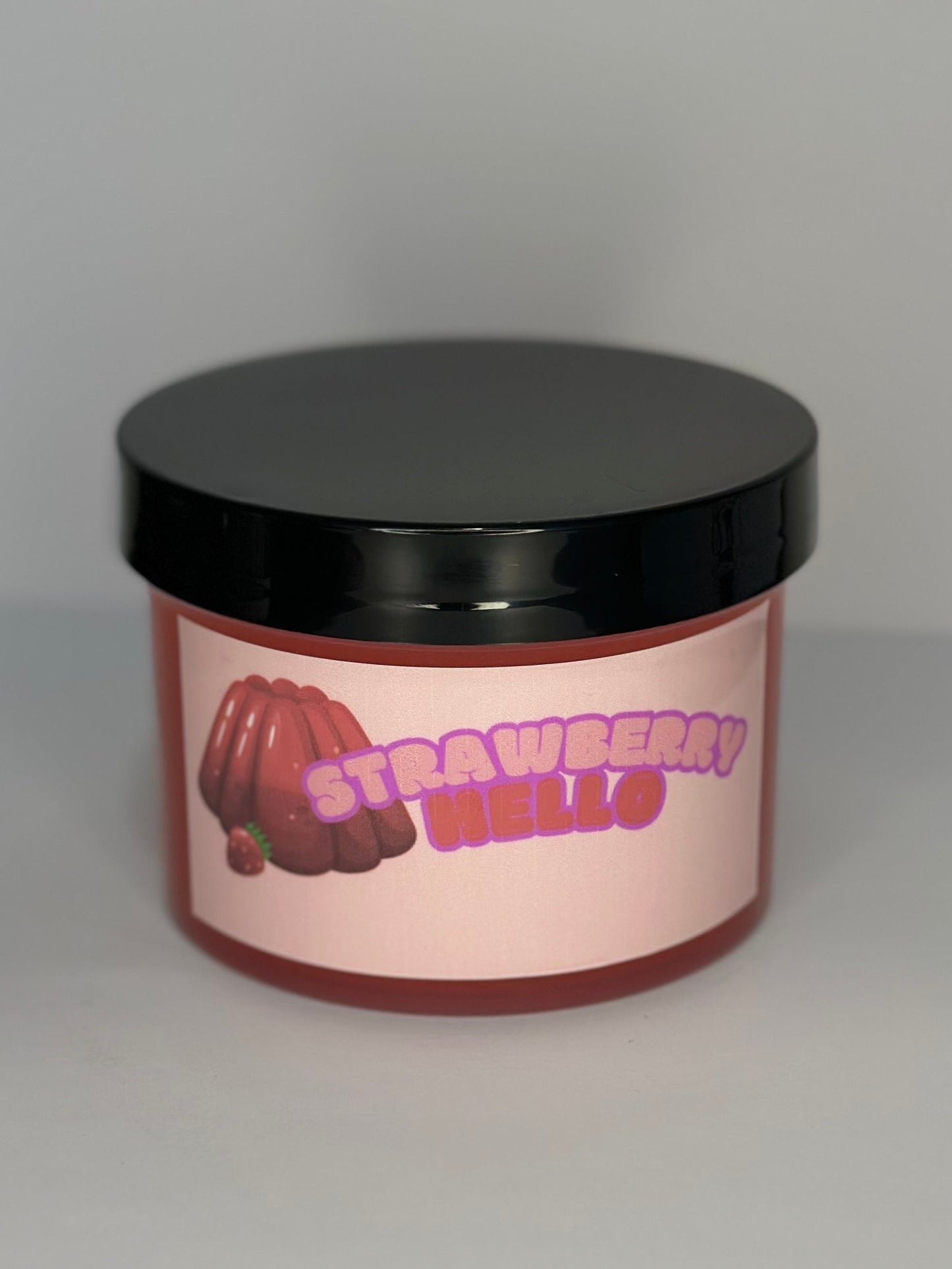 🍓💖 Strawberry Hello – Scented Jelly Slime w/ Charm