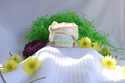 🍮🌼 Spring Custard – Scented Butter Slime w/ Charm