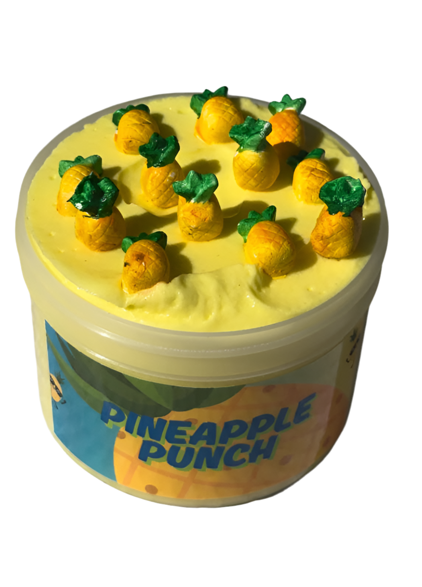 🍍✨ Pineapple Punch – Scented Butter Slime w/ Charm